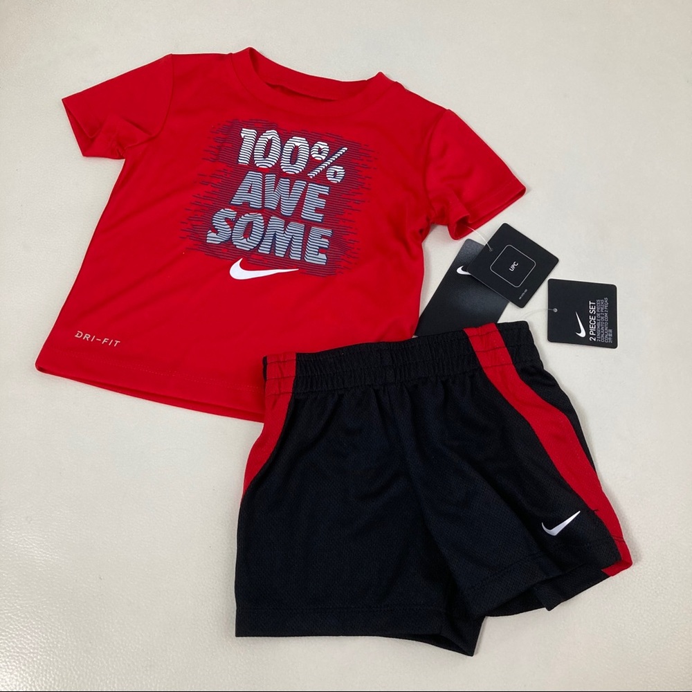 Nike cute baby boy red shorts set 2298 - Picture 6 of 6